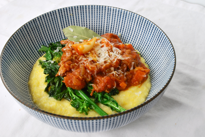 Lamb ragu with broccoli rabe