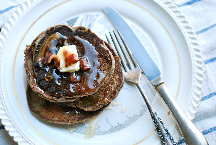 buckwheat bacon pancakes