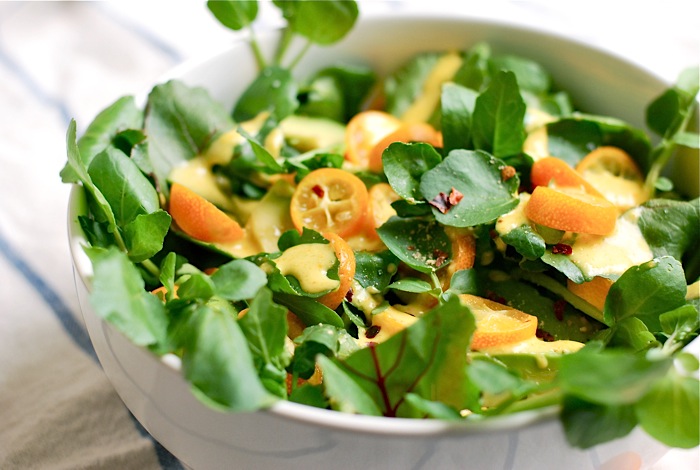 watercress kumquat salad