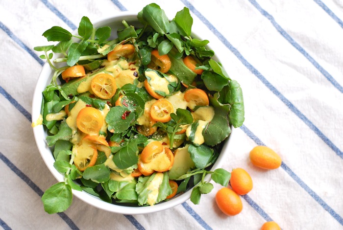 watercress kumquat salad