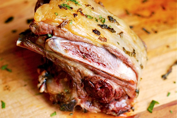 roast lamb shoulder with mint