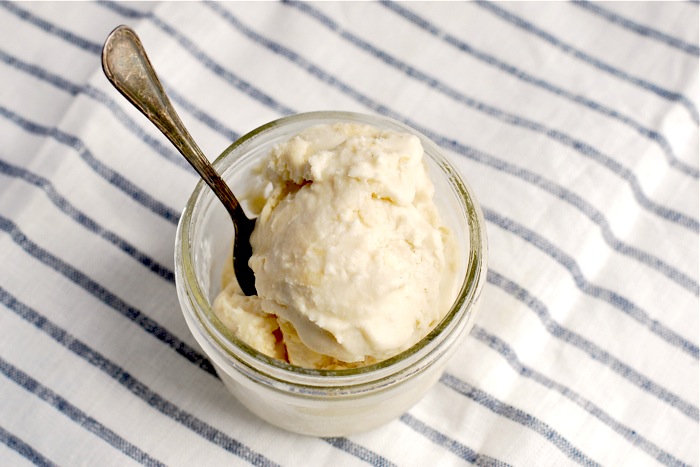 Peaches & Whiskey Ice Cream Float - A Beautiful Mess