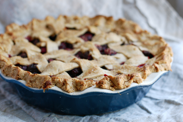 sour cherry pie with lime via brooklynsupper.net