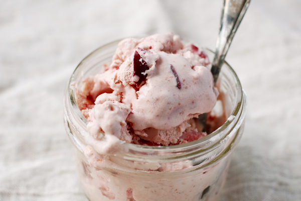 Sour cherry ice cream recipe via brooklynsupper.net