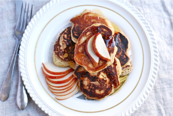 Pear pancakes with vanilla and lime, via brooklynsupper.net; © Brooklyn Supper 2012, all rights reserved