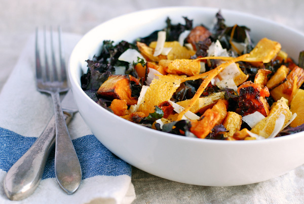 redbor kale salad with butternut squash and orange // brooklyn supper