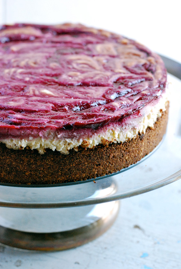 blackberry swirl cheesecake recipe // brooklyn supper