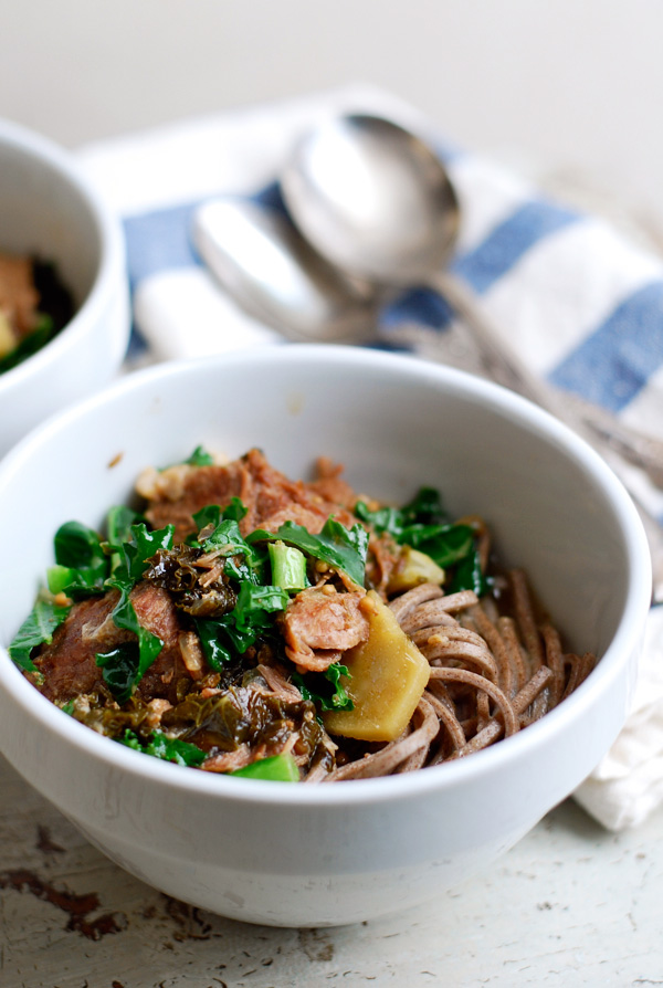 honey ginger braised pork with kale // brooklyn supper