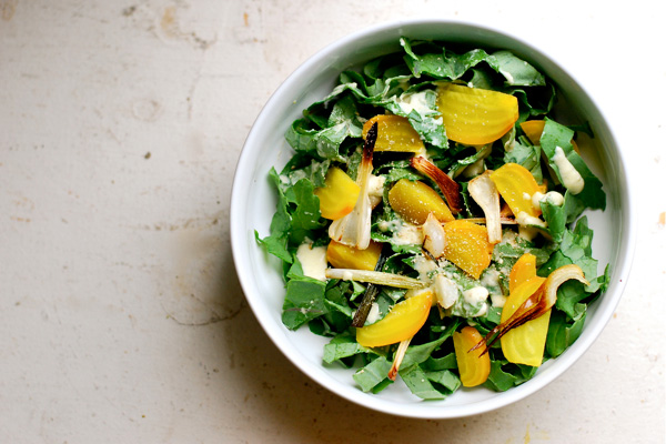 kale salad with golden beets // brooklyn supper