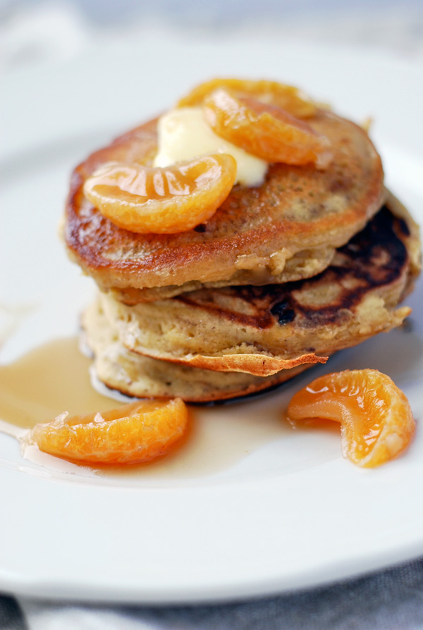 buckwheat orange pancakes with poached clementines // brooklyn supper