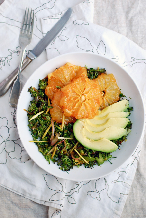 broccoli slaw with caramelized grapefruit & avocado // brooklyn supper