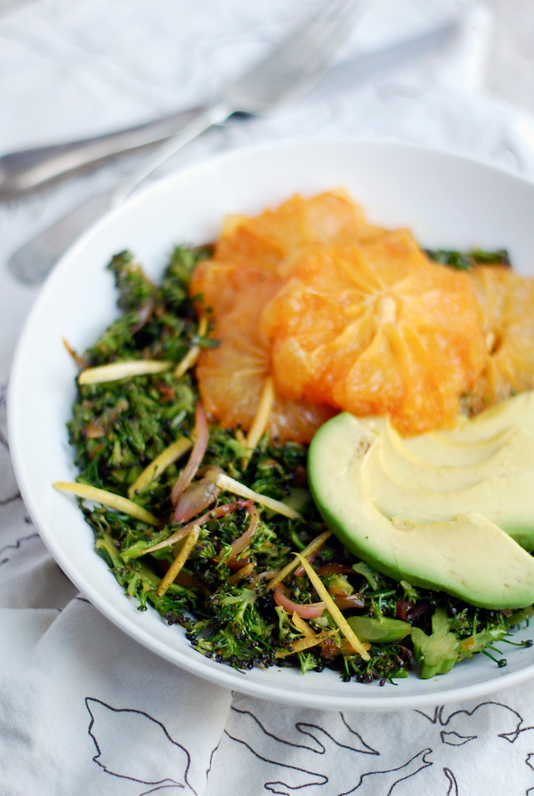 broccoli slaw with caramelized grapefruit & avocado // brooklyn supper