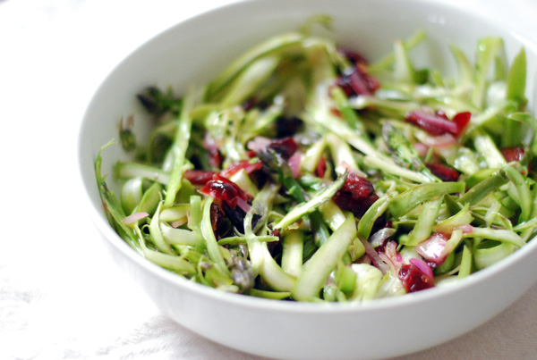 asparagus ribbon salad with dreid cherries // brooklyn supper