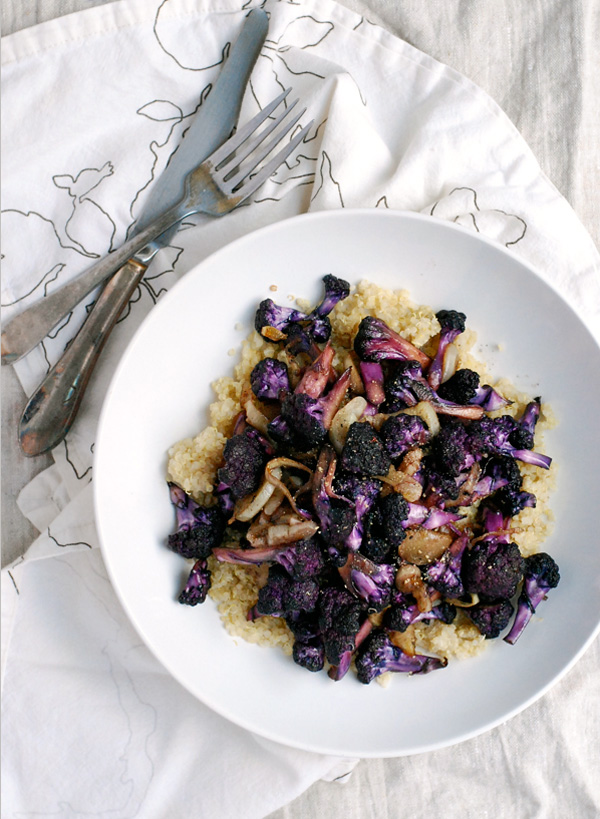 purple cauliflower with garlic and saffron // brooklyn supper