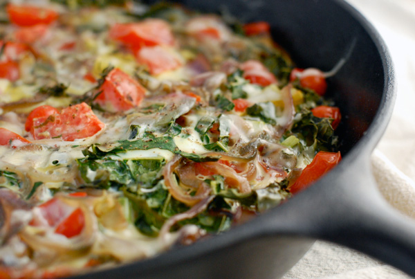 roasted potato, kale and tomato frittata // brooklyn supper