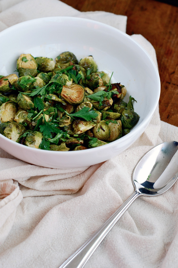 roasted brussels sprouts with old bay and parsley // brooklyn supper