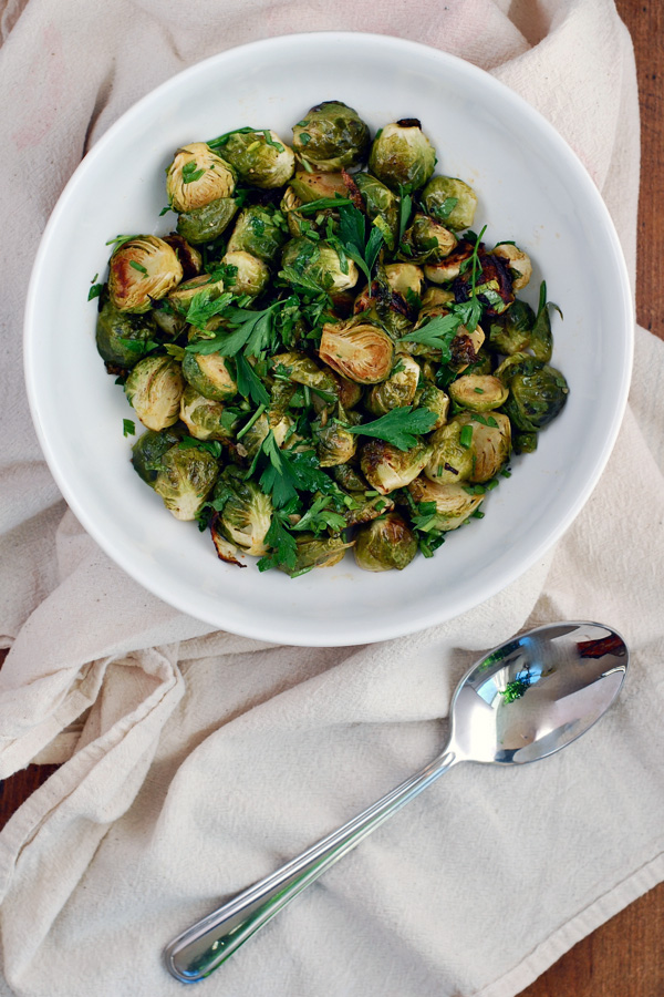 roasted brussels sprouts with old bay and parsley // brooklyn supper