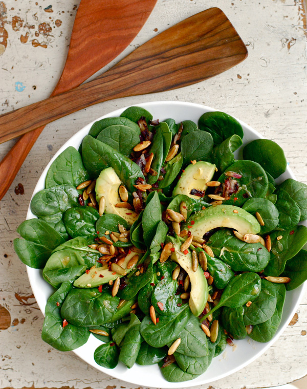 avocado and spinach salad // brooklyn supper