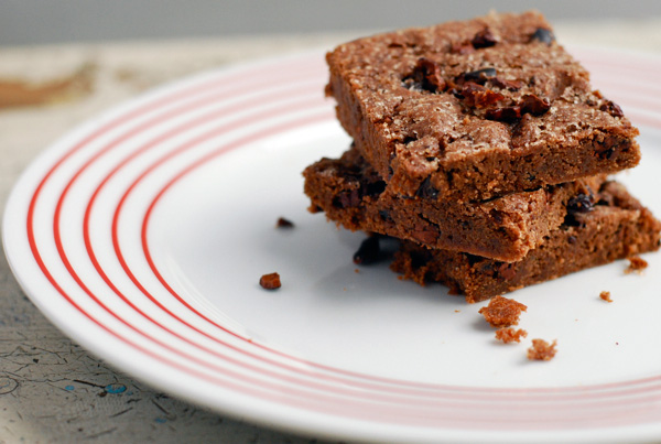 dried cherry and cacao nib brownies // brooklyn supper