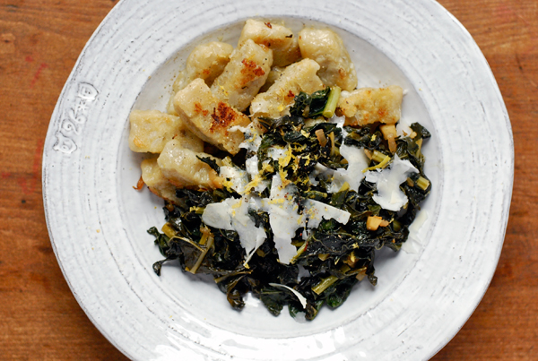 sun choke gnocchi with sautéed kale // brooklyn supper