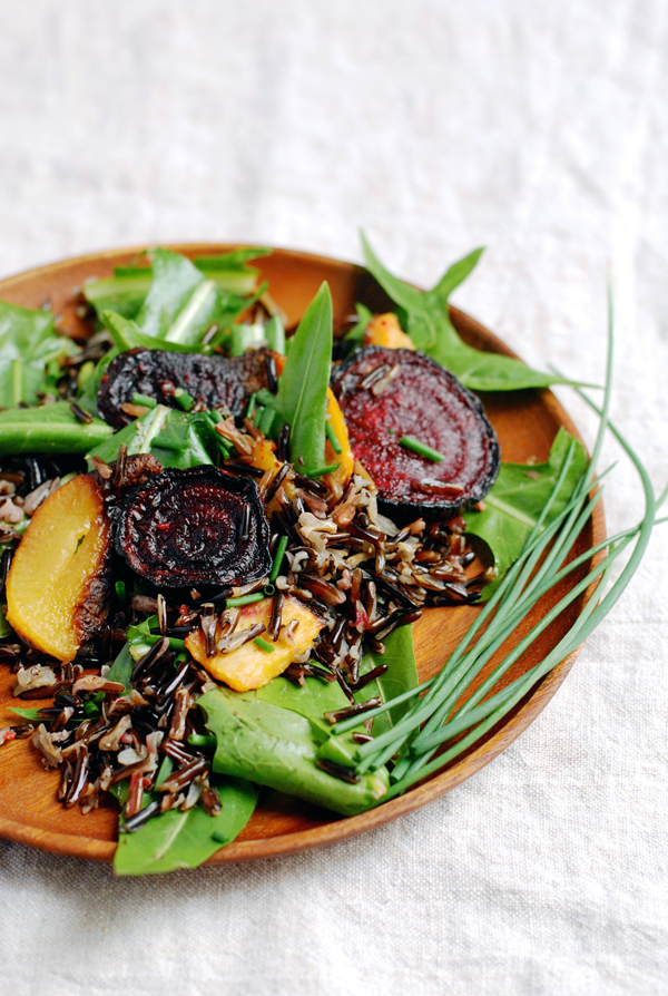 wild rice salad with dandelion greens // brooklyn supper