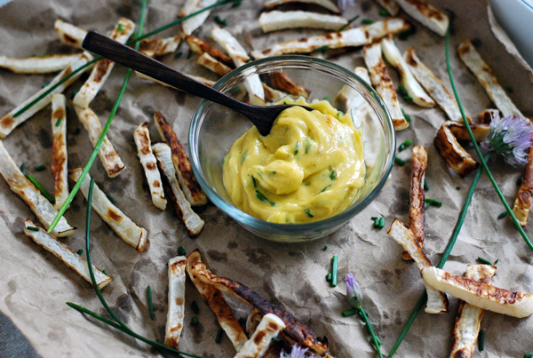 roasted turnip fries with ramp aioli // brooklyn supper