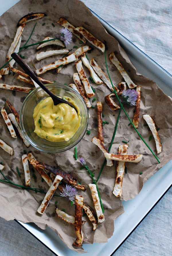 roasted turnip fries with ramp aioli // brooklyn supper