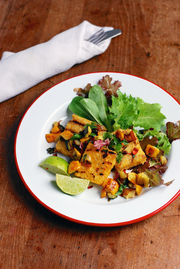 gilled polenta with zucchini salsa // brooklyn supper