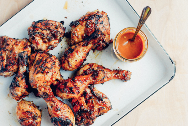 grilled chicken legs with south carolina-style barbecue sauce // brooklyn supper