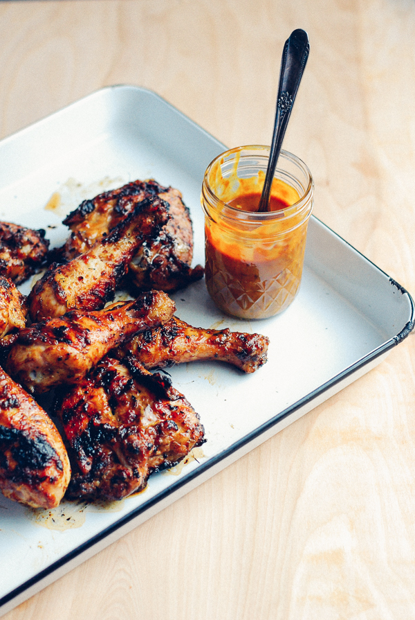 grilled chicken legs with south carolina-style barbecue sauce // brooklyn supper