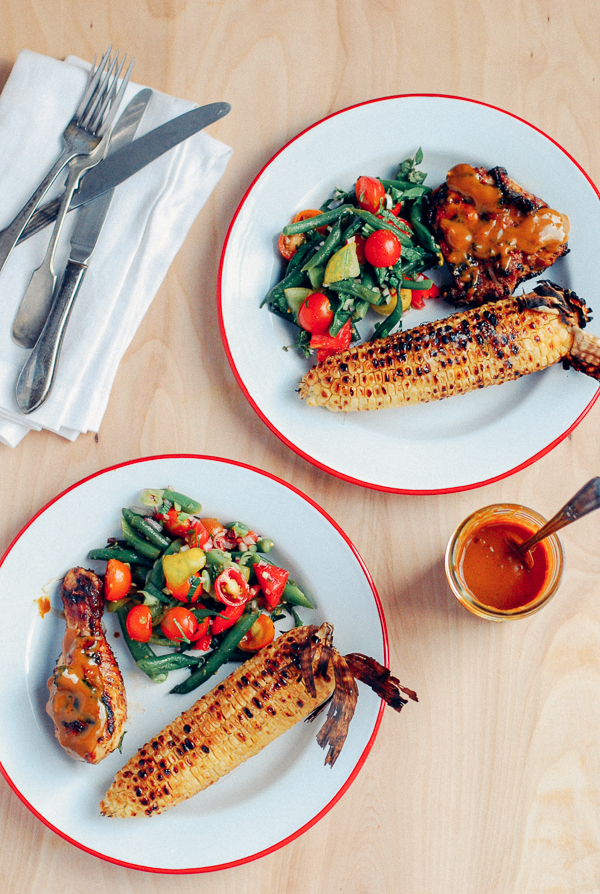 grilled chicken legs with south carolina-style barbecue sauce // brooklyn supper