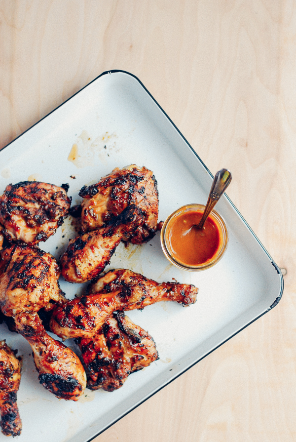 grilled chicken legs with south carolina-style barbecue sauce // brooklyn supper