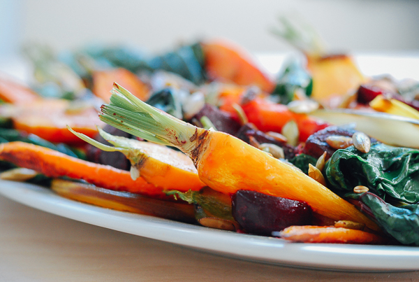 roasted vegetable salad // brooklyn supper for with food + love