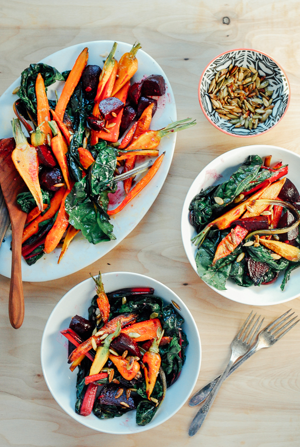 roasted vegetable salad // brooklyn supper for with food + love