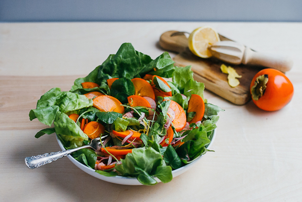 persimmon, radish, and watercress salad // brooklyn supper