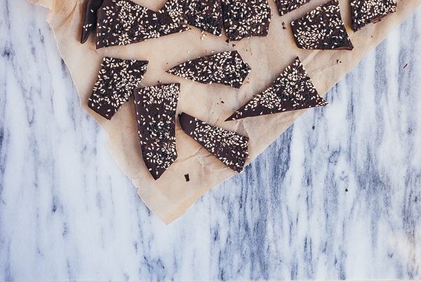 black and white sesame chocolate bark // brooklyn supper