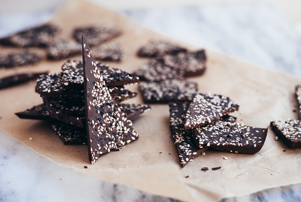 black and white sesame chocolate bark // brooklyn supper