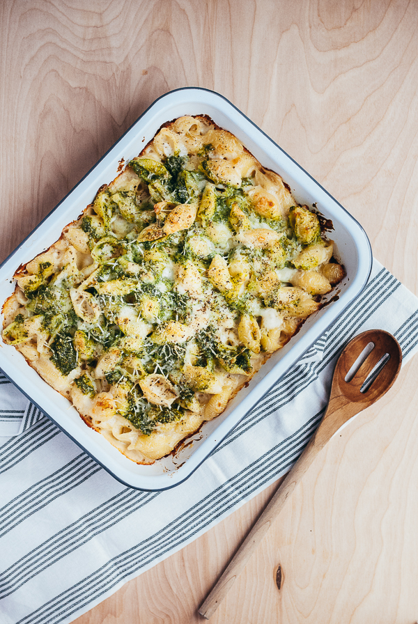 kale pesto shells and cheese // brooklyn supper