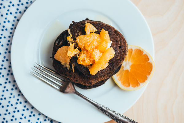 gluten-free buckwheat pancakes with grapefruit maple syrup // brooklyn supper