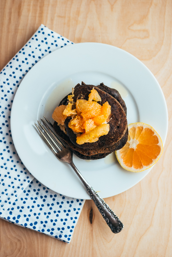 gluten-free buckwheat pancakes with grapefruit maple syrup // brooklyn supper