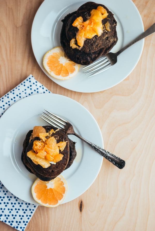 gluten-free buckwheat pancakes with grapefruit maple syrup // brooklyn supper