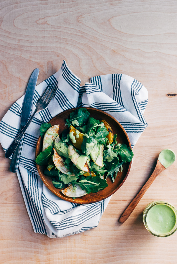 roasted golden beet and turnip salad with green goddess dressing // brooklyn supper