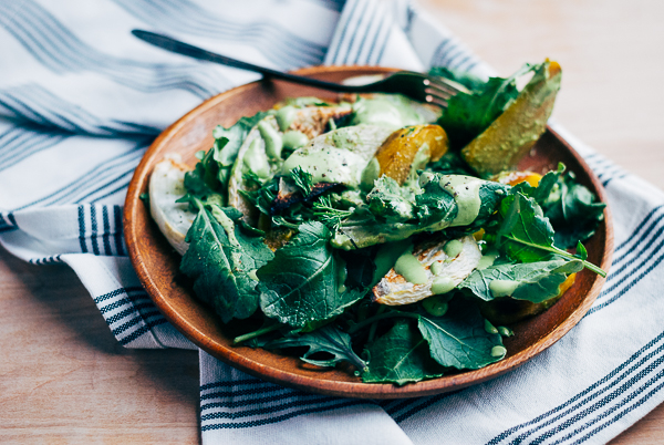 roasted golden beet and turnip salad with green goddess dressing // brooklyn supper