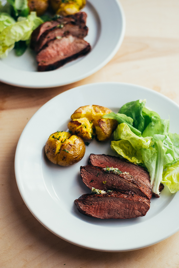 grilled steaks with horseradish herb butter // brooklyn supper