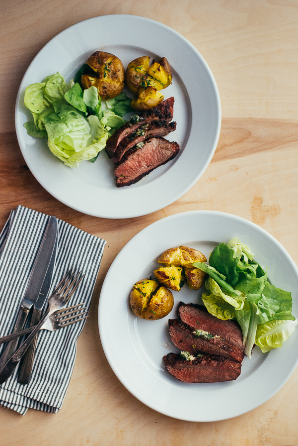 grilled steaks with horseradish herb butter // brooklyn supper