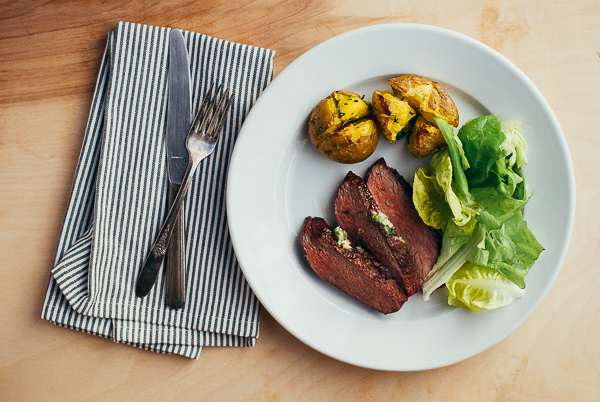 grilled steaks with horseradish herb butter // brooklyn supper