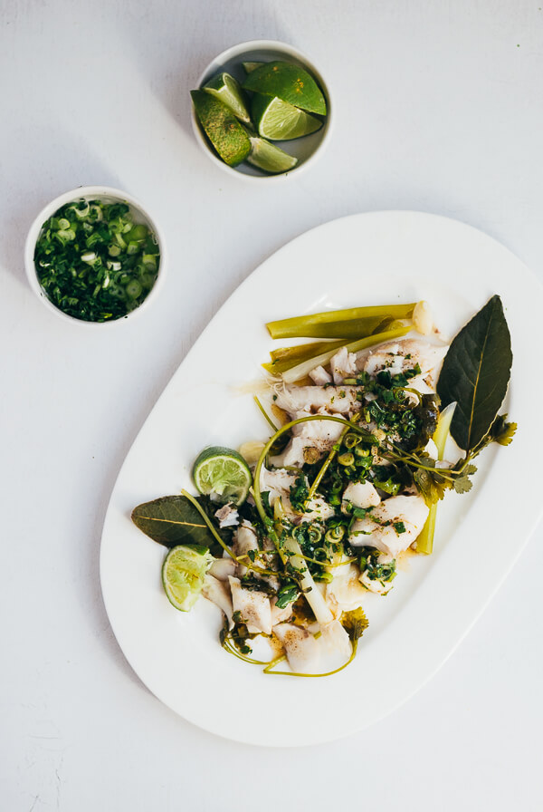 green rice with poached fish and herbed brown butter // brooklyn supper