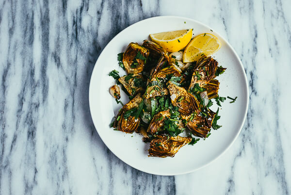 roasted baby artichokes and pearl onions // brooklyn supper