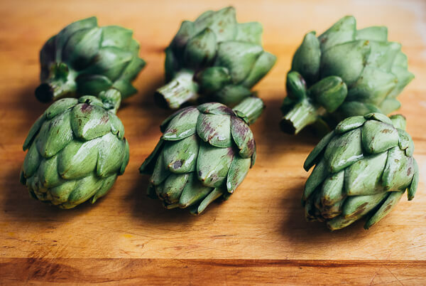 roasted baby artichokes and pearl onions // brooklyn supper