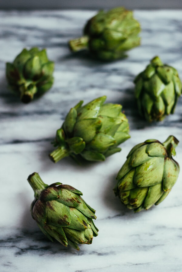 roasted baby artichokes and pearl onions // brooklyn supper